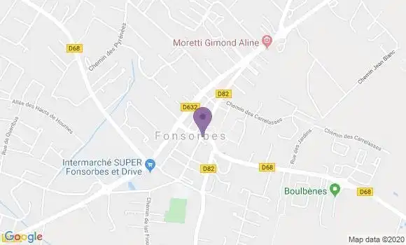 Localisation LCL Agence de Fonsorbes