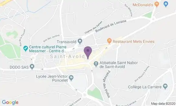 Localisation Crédit Agricole Agence de Saint Avold