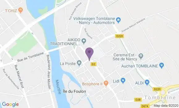 Localisation Crédit Agricole Agence de Tomblaine