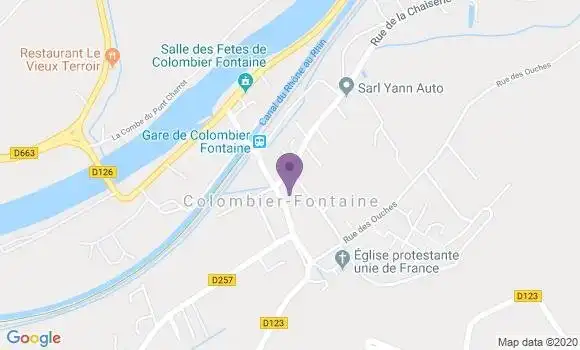 Localisation Crédit Agricole Agence de Colombier Fontaine
