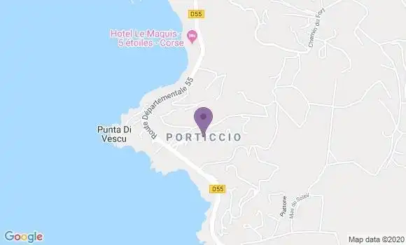 Localisation Crédit Agricole Agence de Porticcio