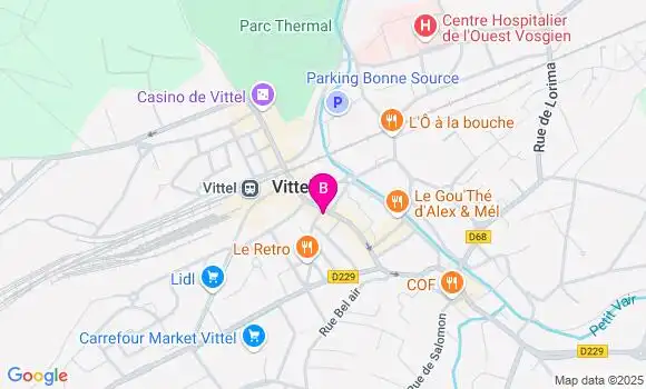Localisation LCL Agence de Vittel