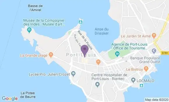 Localisation Crédit Agricole Agence de Port Louis