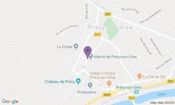 Localisation Crédit Agricole Agence de Précy sur Oise