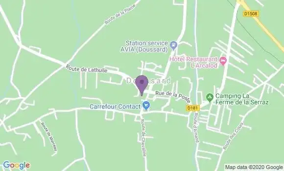 Localisation Crédit Agricole Agence de Doussard