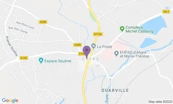 Localisation Crédit Agricole Agence de Lèves