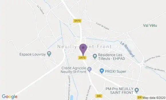 Localisation Société Générale Agence de Neuilly Saint Front