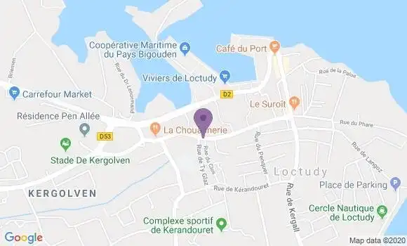 Localisation Crédit Agricole Agence de Loctudy