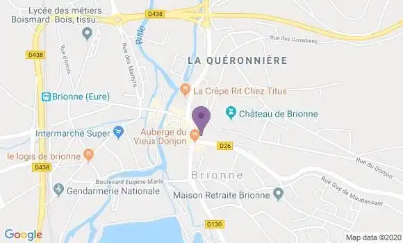 Localisation Crédit Agricole Agence de Brionne