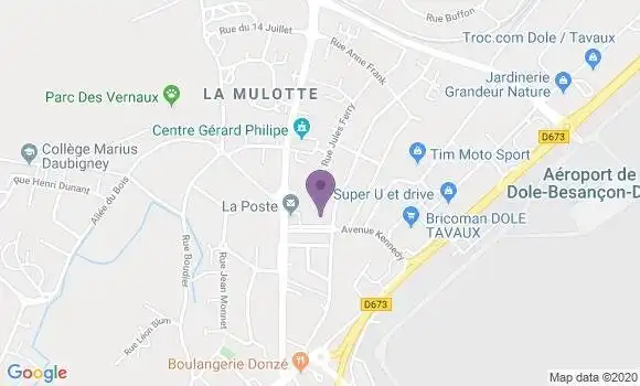 Localisation Crédit Agricole Agence de Tavaux