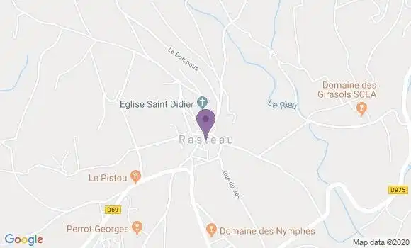 Localisation Crédit Agricole Agence de Rasteau