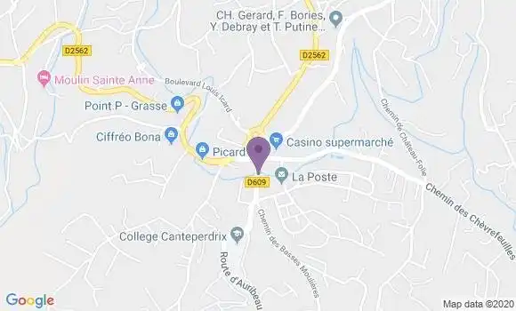 Localisation Crédit Agricole Agence de Grasse Saint Jacques