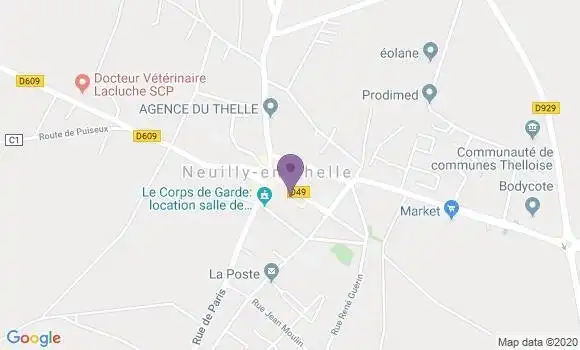 Localisation Crédit Agricole Agence de Neuilly en Thelle