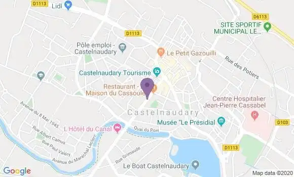 Localisation Crédit Agricole Agence de Castelnaudary
