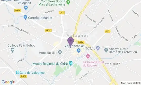 Localisation Crédit Agricole Agence de Valognes