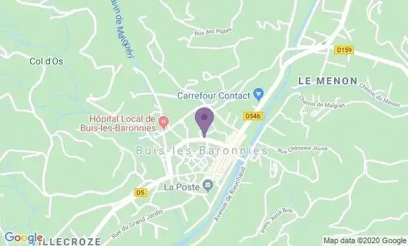 Localisation Crédit Agricole Agence de Buis les Baronnies