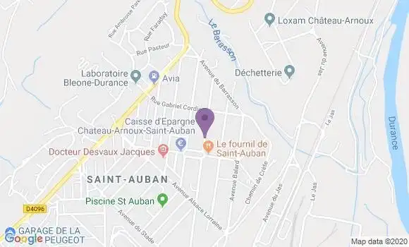Localisation Crédit Agricole Agence de Saint Auban
