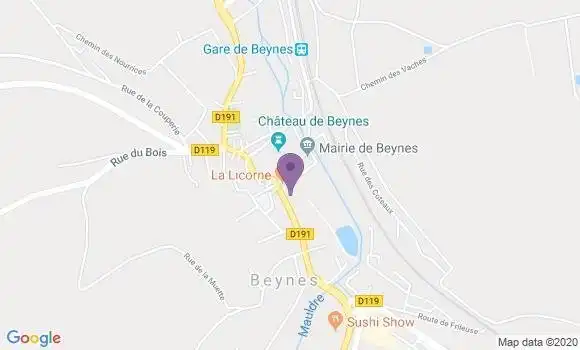 Localisation Crédit Agricole Agence de Beynes