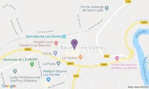 Localisation LCL Agence de Baume les Dames