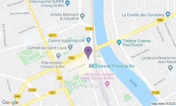 Localisation Crédit Agricole Agence de Choisy le Roi