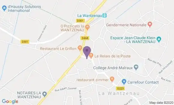 Localisation Crédit Agricole Agence de La Wantzenau
