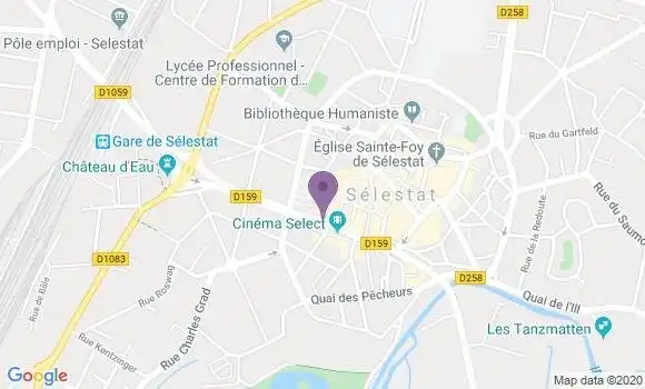 Localisation LCL Agence de Sélestat