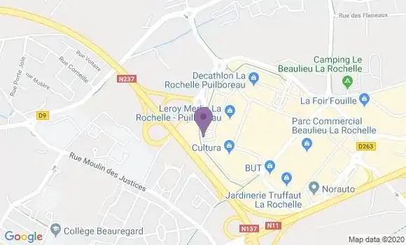 Localisation Crédit Agricole Agence de Puilboreau
