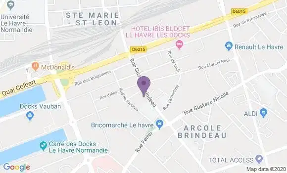 Localisation Crédit Agricole Agence de Le Havre Brindeau