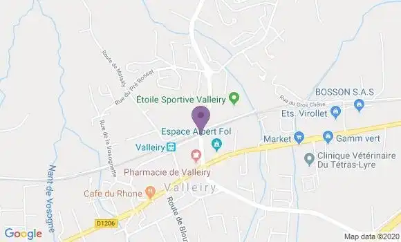 Localisation Crédit Agricole Agence de Valleiry