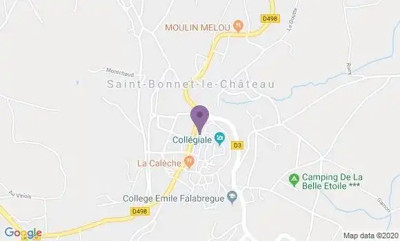 Localisation Crédit Agricole Agence de Saint Bonnet le Château