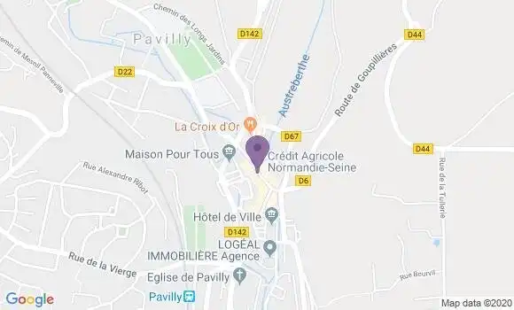 Localisation Crédit Agricole Agence de Pavilly