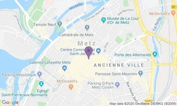 Localisation LCL Agence de Metz Serpenoise