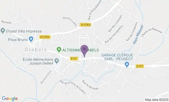 Localisation Crédit Agricole Agence de Grabels