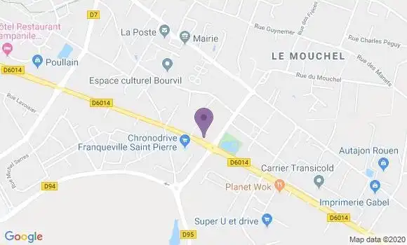 Localisation Crédit Agricole Agence de Franqueville Saint Pierre