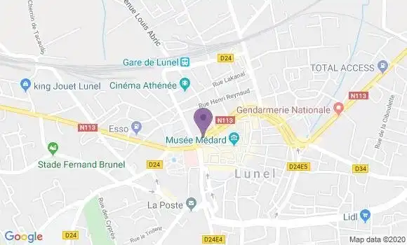 Localisation LCL Agence de Lunel