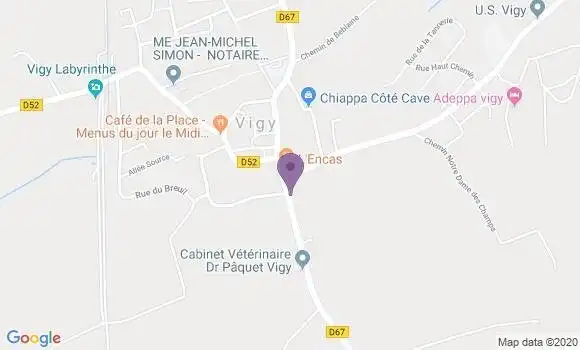Localisation Crédit Agricole Agence de Vigy