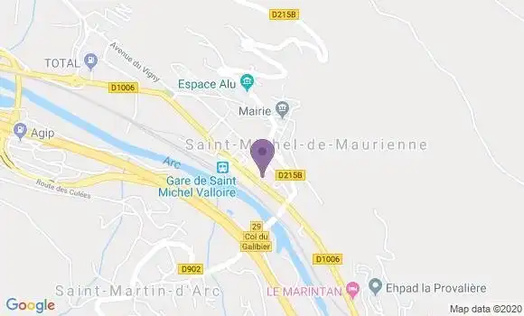 Localisation Crédit Agricole Agence de Saint Michel de Maurienne