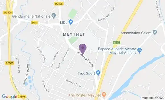 Localisation Crédit Agricole Agence de Meythet