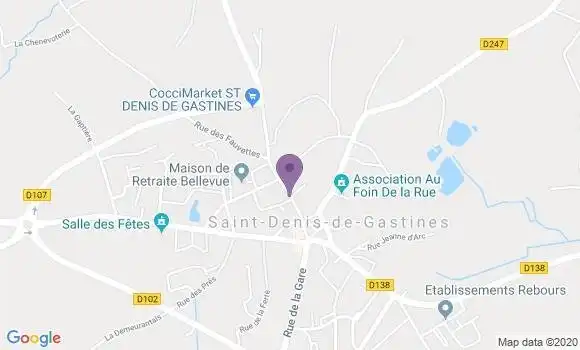 Localisation Crédit Agricole Agence de Saint Denis de Gastines