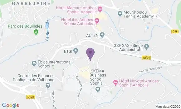 Localisation Crédit Agricole Agence de Sophia Antipolis