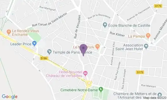 Localisation Crédit Agricole Agence de Le Chesnay