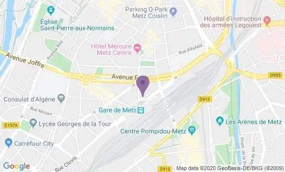 Localisation Crédit Agricole Agence de Woippy