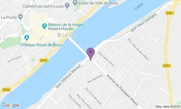 Localisation Crédit Agricole Agence de Blois Wilson