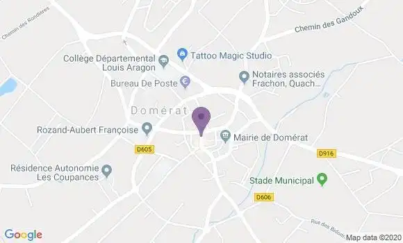 Localisation Crédit Agricole Agence de Domérat