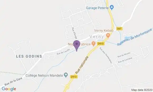 Localisation Crédit Agricole Agence de Verny