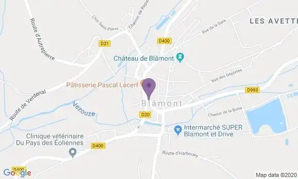 Localisation Crédit Agricole Agence de Blamont