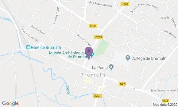Localisation Crédit Agricole Agence de Brumath