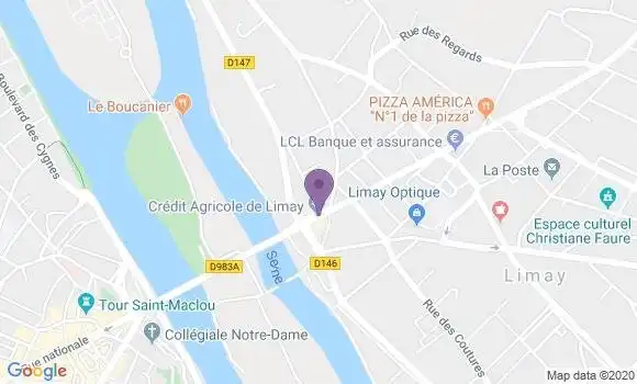 Localisation Crédit Agricole Agence de Limay