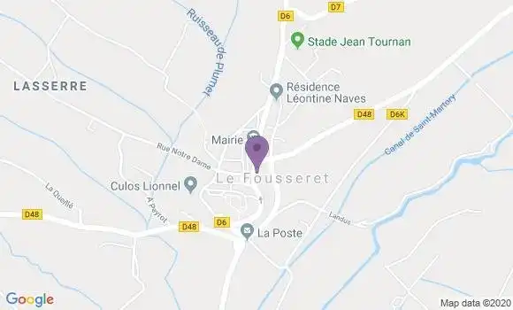 Localisation Crédit Agricole Agence de Le Fousseret