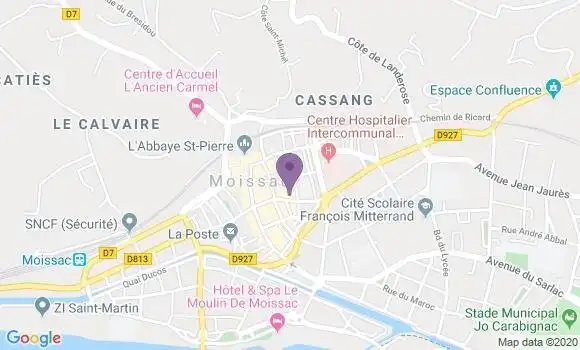 Localisation LCL Agence de Moissac